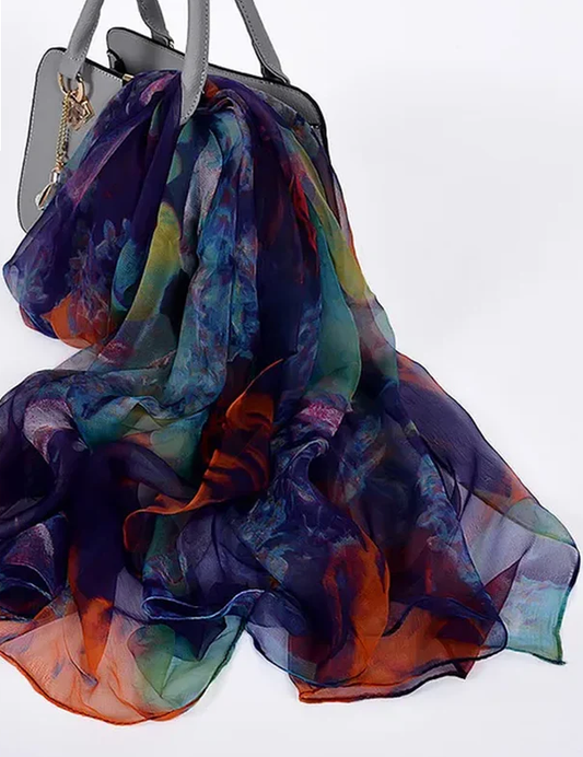 Mata Hari 100% Natural Silk Scarves - Add a Splash of Color and Intrigue to Any Ensemble